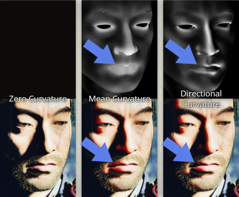 Directional Curvature 对比：Zero / Mean / Directional